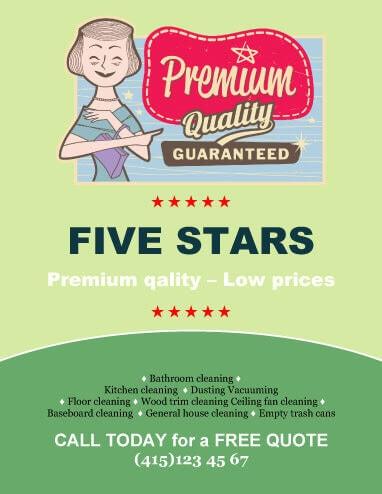 Five Stars Business Cleaning Flyer Template