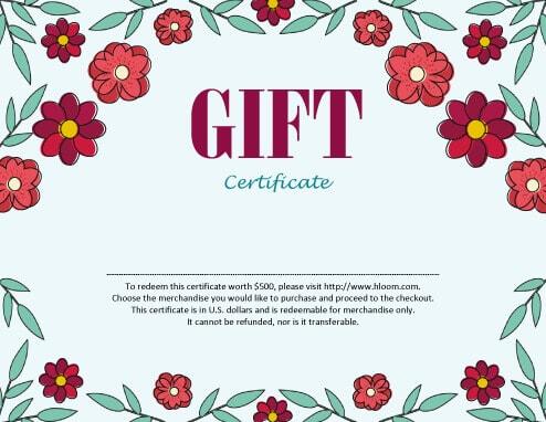 13 Modelli Di Certificati Regalo Stampabili Gratis Compleanno Natale Hloom