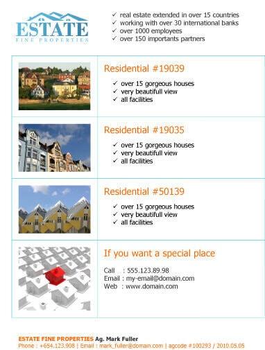Real Estate Flyer for multiple properties