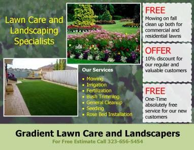 Landscaping Flyer Template with three coupons