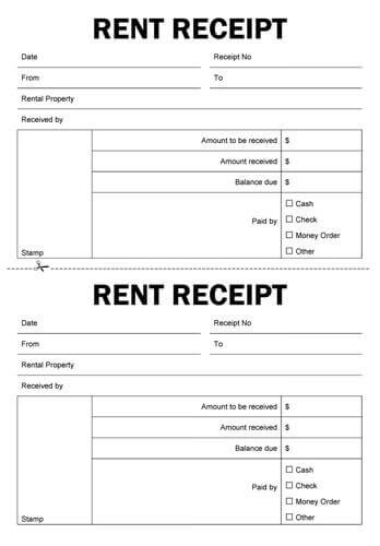Free Rent Receipt Templates for Word and Excel - Hloom.com