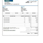 Free invoice template calculating total