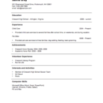 12 Free High School Student Resume Examples For Teens