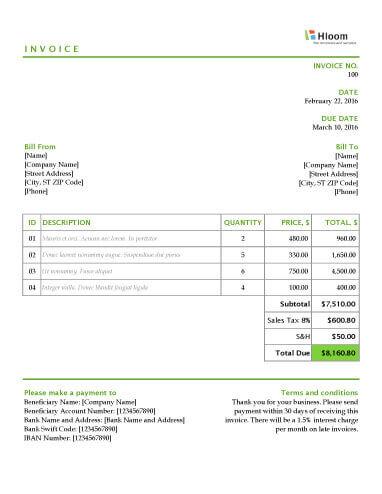 19 Blank Invoice Templates In Ms Excel Hloom