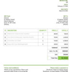 Greenlight District Invoice Template Word