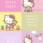 Invitación a fiesta infantil con Hello Kitty
