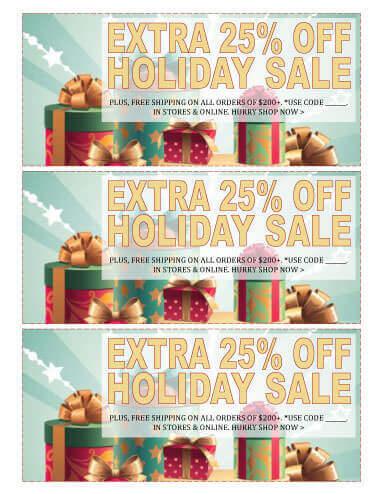 Holiday Sale Coupon Template