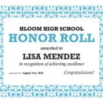 a honor roll certificates printable