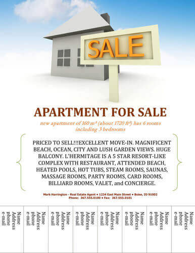 14 free flyers for real estate  sell    rent