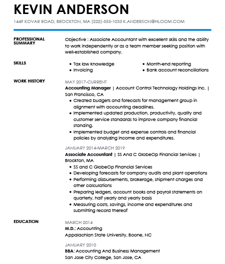 Generic Resume Template from www.hloom.com