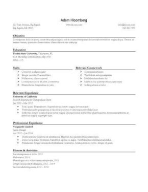 Resume For Internship 998 Samples 15 Templates How To Write