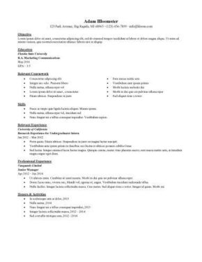 How To Make A Cv For Fashion Internship