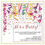 It is a party square invitation