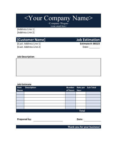 Ms Word Estimate Template from www.hloom.com