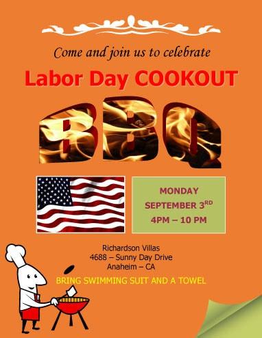 14 free labor day flyers labor day invitation wording