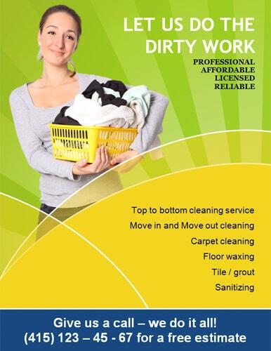 Let us do the dirty work cleaning flyer template