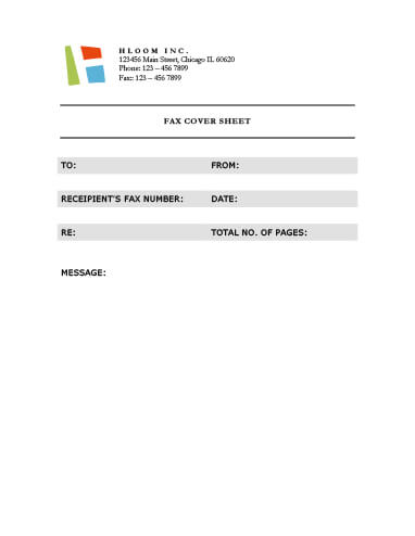 Fax con logo e indirizzo di restituzione semplice