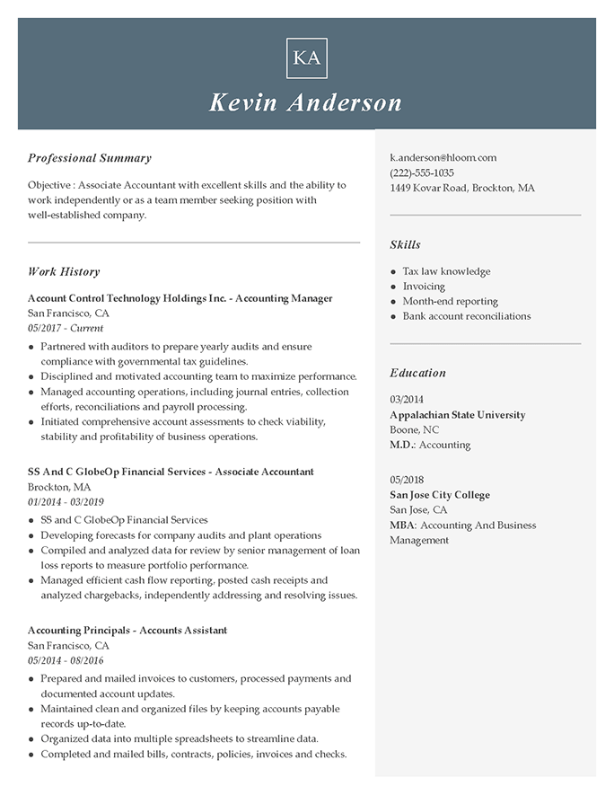 2 Page Resume Sample from www.hloom.com