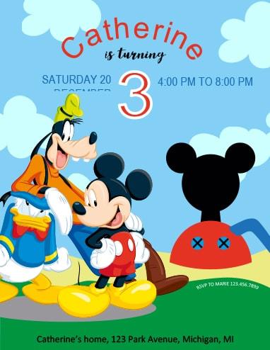 Mickey & Friends Clubhouse Invitation