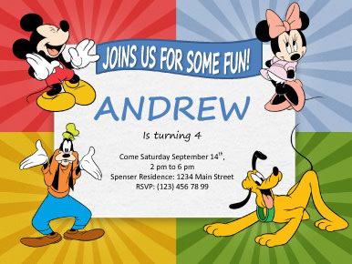 Mickey Mouse Invitation Template Free Download from www.hloom.com