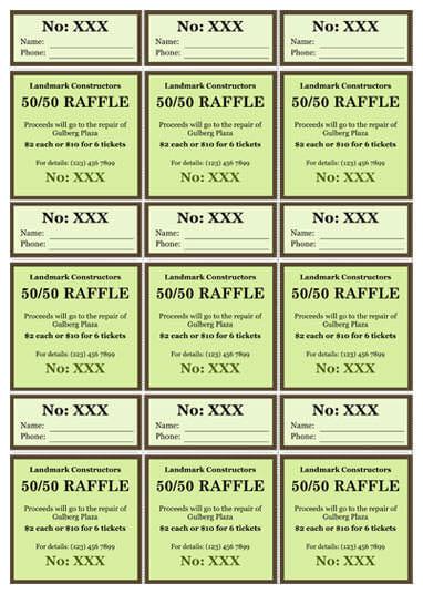 Word Template For Raffle Tickets from www.hloom.com