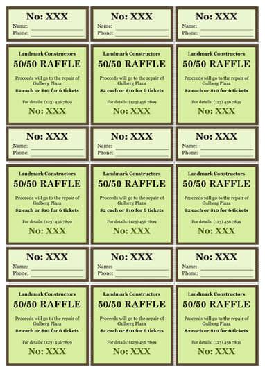 15 Free Raffle Ticket Templates In Microsoft Word Mail Merge Hloom