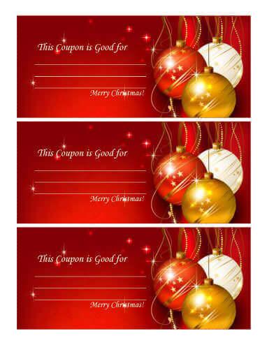 xmas voucher ideas