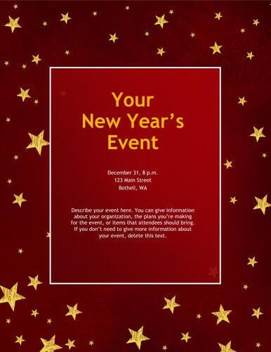 New Year Event Party invitation