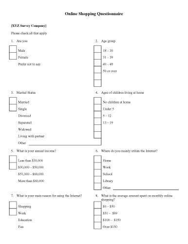 Plus De 30 Modeles Et Styles De Questionnaires Dans Microsoft Word