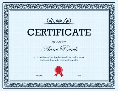 27 Printable Award Certificates Achievement Merit Honor Hloom