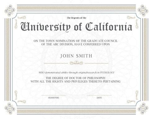 phd student certificate