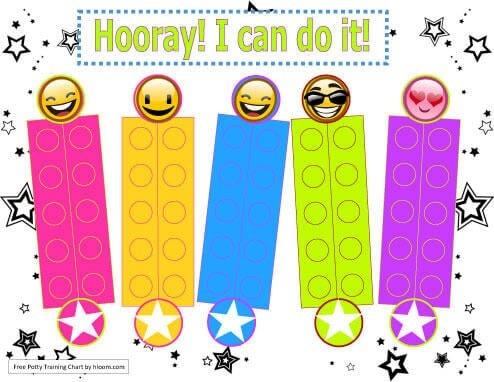 I can do it stars and smiles Potty Chart Template