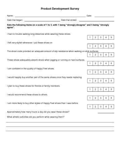 New Product Questionnaire Template Yapis Sticken Co!    - 30 sample survey templates in microsoft word