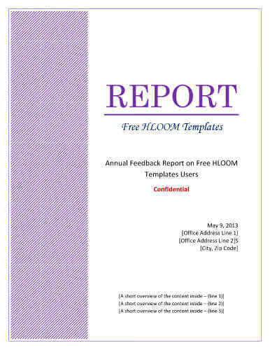 formal business report format example