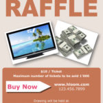 raffle flyer template with 2 prizes