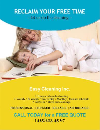 Reclaim your free time cleaning flyer template