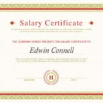 Salary Certificate Sample