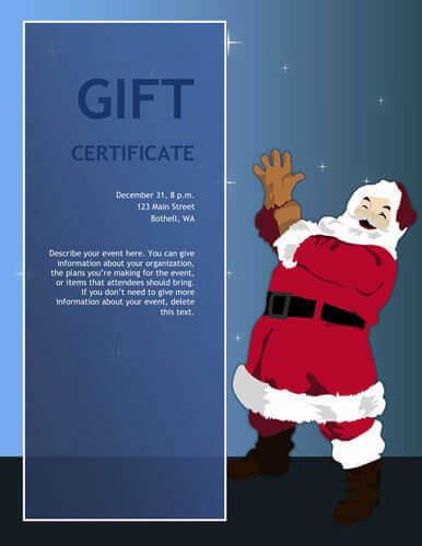 Santa Claus Ho Ho Ho gift certificate
