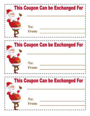 21 Printable Christmas Coupons | Download for Free