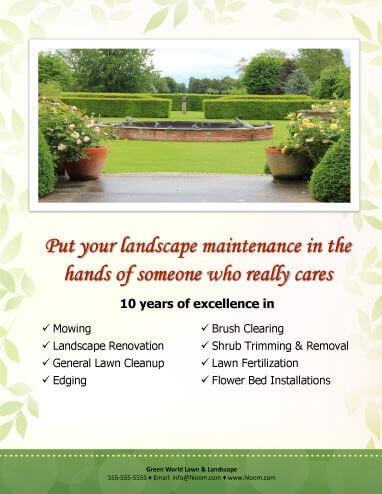 15 Lawn Care Flyers Free Examples Advertising Ideas Hloom