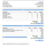 Service Invoice for Labor and Parts with different tax rates