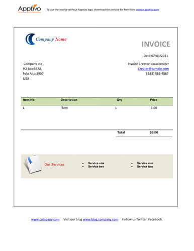 29+ Open Office Service Invoice Template Free Background