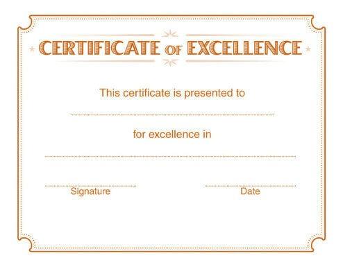 Certificate Of Excellence Template from www.hloom.com