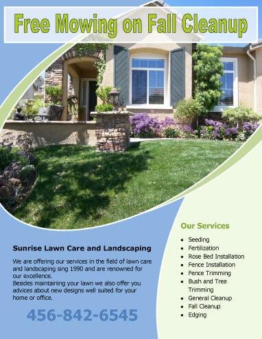 15 Lawn Care Flyers Free Examples, General Landscaping Services Houston Tx