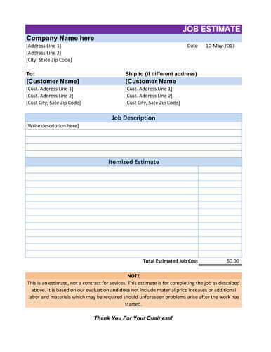 Contractor Quote Template from www.hloom.com