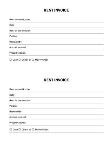 Simple Rental Invoice