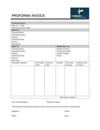Como Realiza Una Factura Proforma Plantillas Gratis Hloom