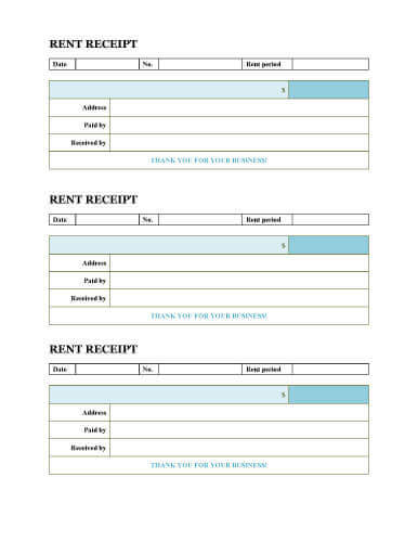 free rent receipt templates download or print