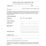 Standing Credit Card Authorization Form