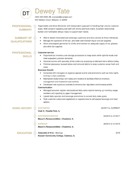 Standout resume sample